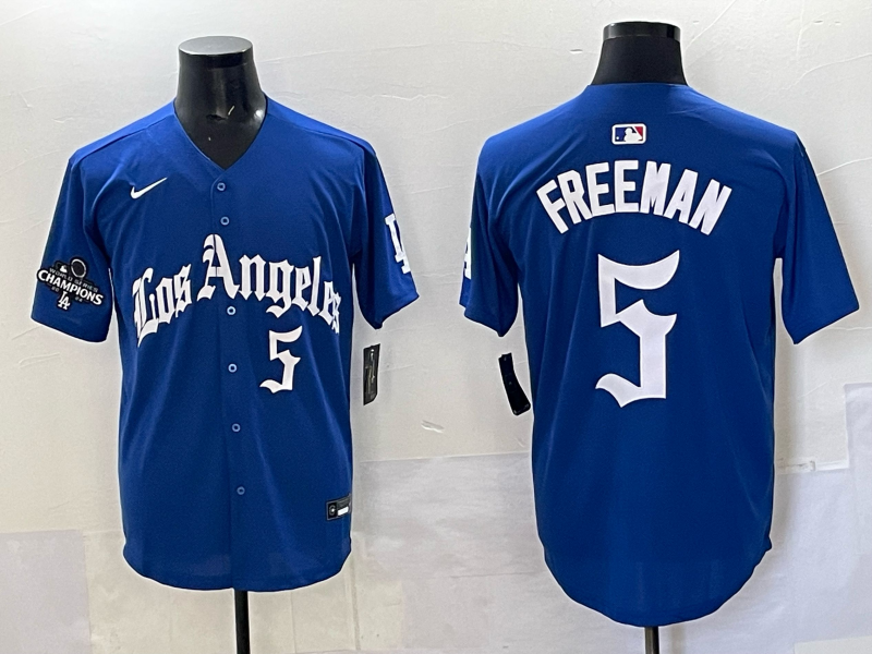 Men Los Angeles Dodgers #5 Freeman Blue 2025 Nike MLB Jersey style 008->los angeles dodgers->MLB Jersey